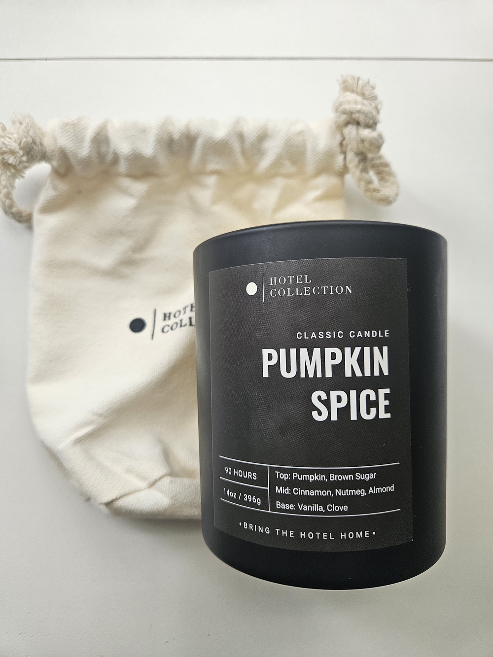 Hotel Collection Pumpkin Spice Scented Candle — Black